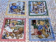Teddy Bears E. Blumgart by Linda Griffith French Country Fabric Rare 42×31