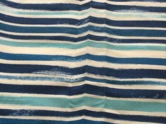 Tommy Bahama Blue Teal Fabric Coastal Stripe 2 Pieces Nautical Beach Decor READ