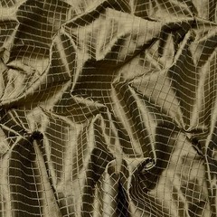 Antique Gold Shantung Dupioni Corded Checks 100% Silk Fabric, 54″ Wide (EB-809E)