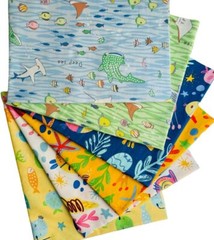 Ocean Fat Quarters Fabric Bundles for Quilting Cute Fabric for Baby Boy Cotto…
