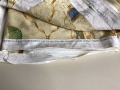 Teacups Material P/Kaufman Print Cotton Fabric 120” X 56” (3 Yards) Damask Look