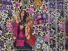 Custom 100% Cotton Woven Fabric Cheetah Girls Tv Show By The 1/2 Yard 18×56