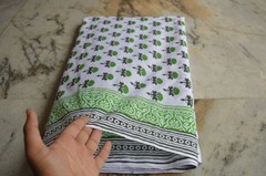 NO TARRIF CHARGES 100% ✅100% Cotton Indian Hand Printed Fabric 7 Yard ZK-21*