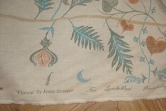 5.55 Yds Lewis Wood Fabric Floreat Sienna 100% Linen Upholstery Pillows 200″