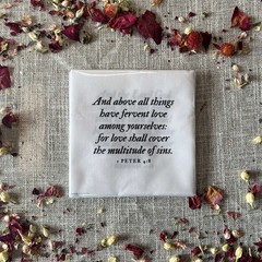 Carlson Homestead Precut Bible Verse 5″ Quilt Square Set Wedding Themed 23 Pcs