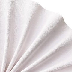 XHT Lychee Texture Vinyl Solid Color Faux 11.8 inches x 53 inches, White