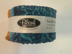 Blank Jelly Roll 40 Precut Sumatra Batiks ll 2.5″ Strip 42″ Long Fabric Quilt