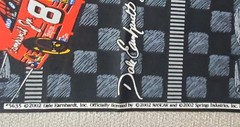 Dale Earnhardt Jr. # 8 NASCAR Cotton Fabric 40″ x 45½” #5635 ©2002 Racing