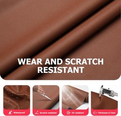 Marine Grade Faux Leather Upholstery Vinyl Fabric 54” x 12” – Durable & Sty…