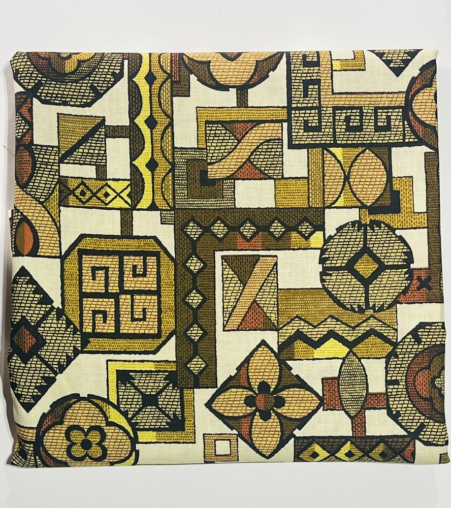 VTG House ‘N Home Fabrics & Draperies Inc Abstract Mid Century Mod Fabric 133″