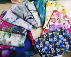 55”Wide By Yard Painting Rayon Material Soft Robe Dress Fabric Viscose Cotton