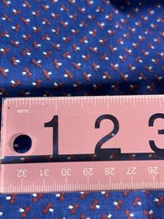 Vtg 1980s Patterns Rights Blue Red Calico Fabric Quilt Cotton 1 Y F70