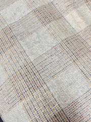 100% Real Wool Italian Flannel plaid (Basket Weave) Natural Colors