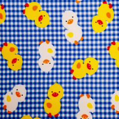 Gingham Chicks Print Fleece Fabric – 60″ Wide – Sold by The Yard & Bolt