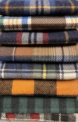 QUILT FABRIC COTTON FLANNEL PLAIDS SAMPLE LOT 8 Pieces 10″ X 13″ MIXED VARIETY!