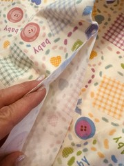 VTG NEW Yellow BABY Flannel Fabric Pink Blue Green Gingham Buttons Novelty 2 YDS