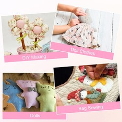 14Pcs 8″ x 8″ Solid Color Cotton Fabric Bundles Precut Fabric Pink/Brown