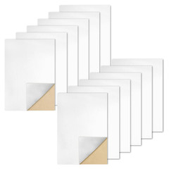12 Pcs Self Adhesive Felt Sheets, White Felt Sheet with Adhesive Backing, 8 x 12