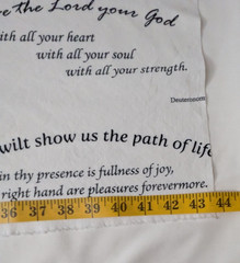 Christian Scripture Fabric Panel 19×43 Quilt Blocks Faith Bible Verses