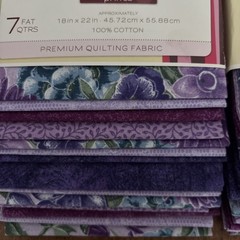LOT of 14 Creative Cuts Fat Quarters Prints Purple Cotton Quilting NEW