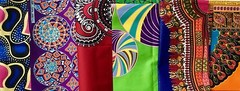 African Fabric Scraps/ Strips/ Remnants *Beautiful*, Per Half Pound