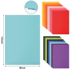 18 Pieces Faux Leather Sheets, 8×12 inches Rainbow Soft Leather Fabric Colour…