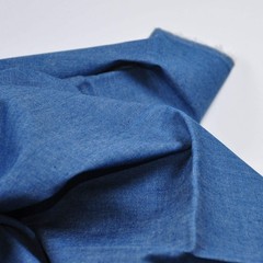 Indigo Blue 4.8 oz 100% Cotton Denim Chambray Fabric,56 Inches yard,