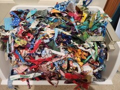 11 pound bag of crumbs and scraps cotton, batik, and others