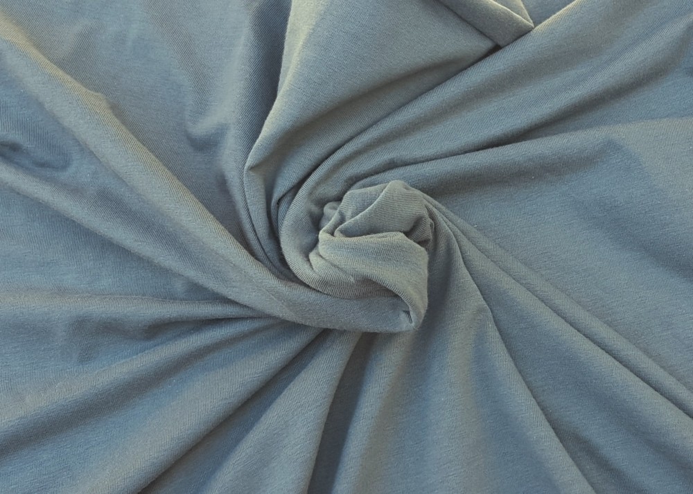Gray Organic Cotton Spandex Fabric Eco Friendly Jersey Knit By Yard 4/16