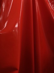 RED SHINY GLOSSY PVC PLEATHER STRETCH FABRIC (58 in.) Sold By The Yard