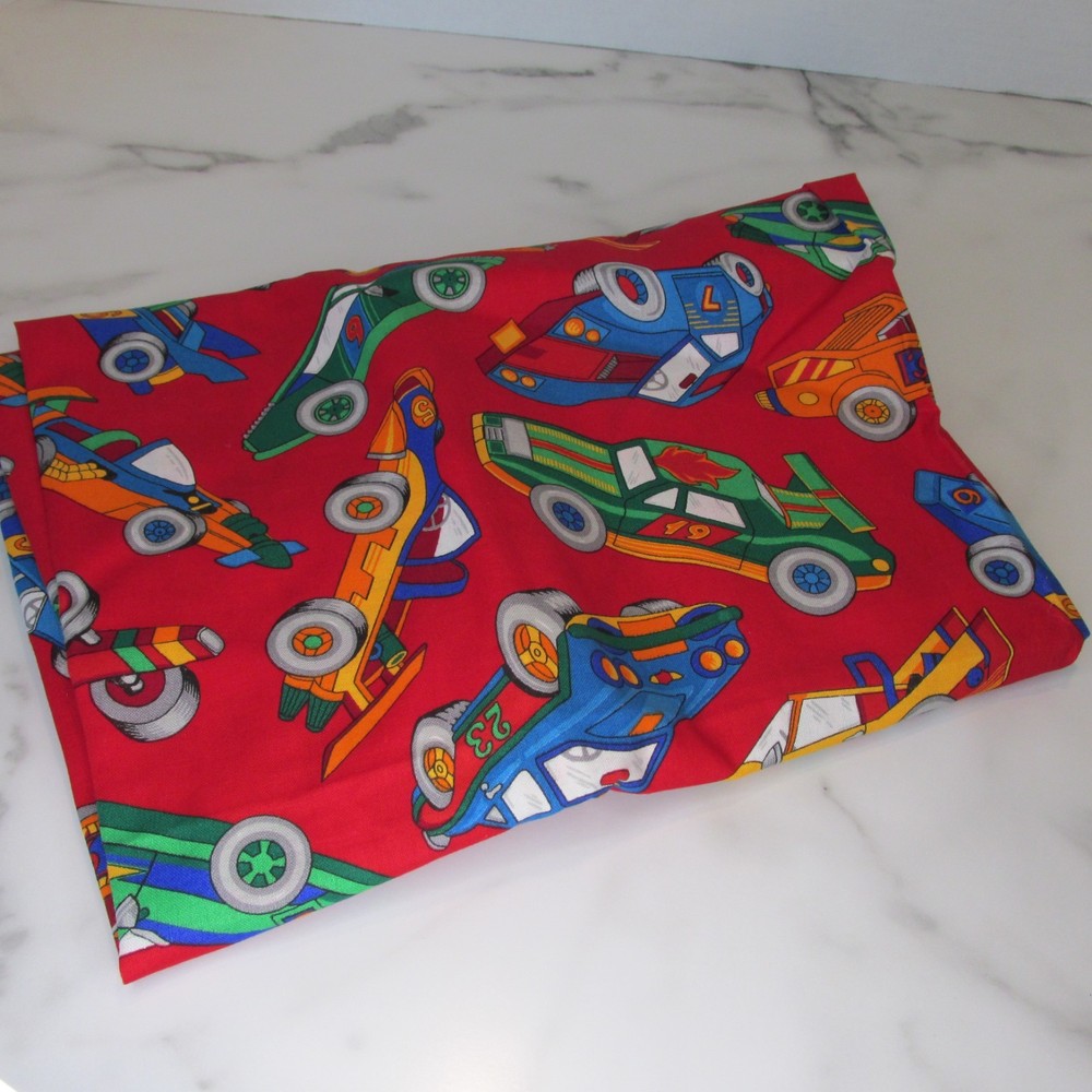 Race Car Fabric Red 44 in x 44 in remnant New