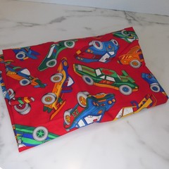 Race Car Fabric Red 44 in x 44 in remnant New