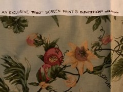 THIBAUT Screen Print Green Floral DuPont Teflon Soil Stain Repeller 2+Yds 54×78
