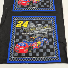 NASCAR Squares Jeff Gordon Fabric #5645 JG Motorsports 44″ x 34″ 1 Yard Vintage