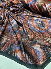 Nylon Spandex 60 W Stretch Fabric Sold BTY Design Multicolor Metallic Blue Red