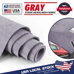 Suede Headliner Fabric 1/8″ Thick Foam Upholstery Roof Liner Replacement 60″ (W)
