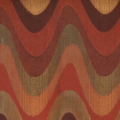 Terracotta Wave Pattern Geometric Upholstery Cushion Pillow Sewing Fabric BTY