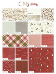 Moda Chilly Charm Pack, 100% Cotton 5-inch Precut Fabric Squares (42 pcs)