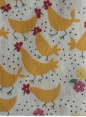 3.3/4 Yards Cherry Berry Chickens by Sharon Yenter 2000 for, In The Beginning …