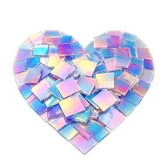 Holographic Acrylic Squares 100 Pieces Colorful High-Clarity Mini