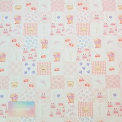Cupcake Teddy bear Patterned 40s Fabric made in Korea by the Yard