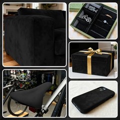 Black Suede Fabric Wrap Suede Wrap Self-Adhesive Car Interior Film 17in x 70in