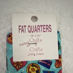Lot of 8 Fat Quarters Cotton Multicolor Fabric for Quilts/Crafts: STORAGE ODOR!