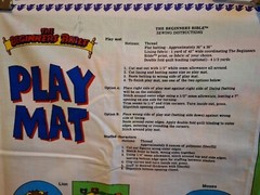 The Beginner’s Bible Play Mat Fabric Panel 60″x35″ Boat Castle Pyramid Jail FrSH