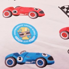Race Car Cotton Jersey Fabric Knit Children Vintage Open Wheel By The Yar
