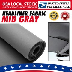 Flat Knit Headliner Material Auto Fabric Medium Gray 35″×60″ Car Roof Upholstery
