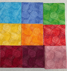 4″x4″ SQUARES – PACK #4 – PIZZAZZ BRIGHTS COTTON QUILTING SQUARES–40 PCS