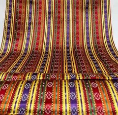 Luxurious Satin Traditional Ethnic Patterned Kutnu Fabric.