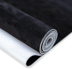 Black Auto Roof Fabric Suede Foam Backing 98×60 in Tube