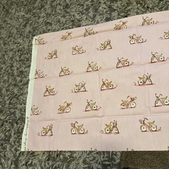 Studio Edit – Dream Bike Pink fabric by Heather Ross for Windham 43″x17″ Piece